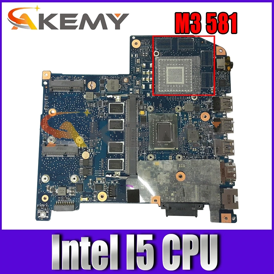 

Материнская плата AKEMY NBRYK11009 JM50 для ноутбука Acer Aspire M3 581 с процессором Intel I5, материнская плата, материнские платы, полностью протестированные