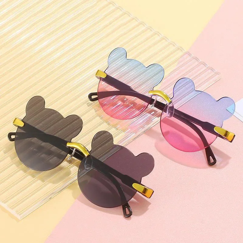 

Детские солнцезащитные очки в форме медведя, детские очки, модные Мультяшные очки для девочек, очки для вождения, антибликовые Мультяшные солнцезащитные очки для мальчиков