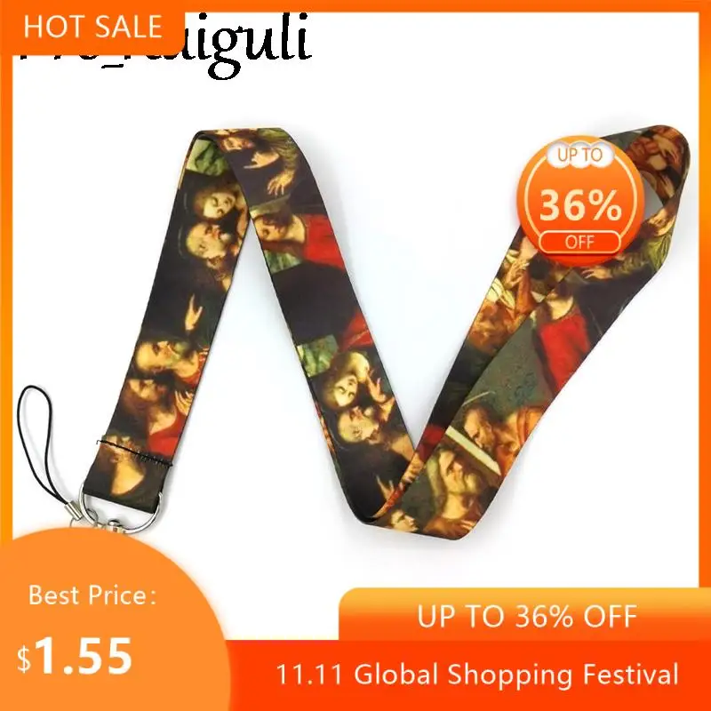 

Да Винчи в вечеря шейный ремешок Ремешки удостоверение личности держатель для карт брелок мобильный телефон ремень подарки ленты