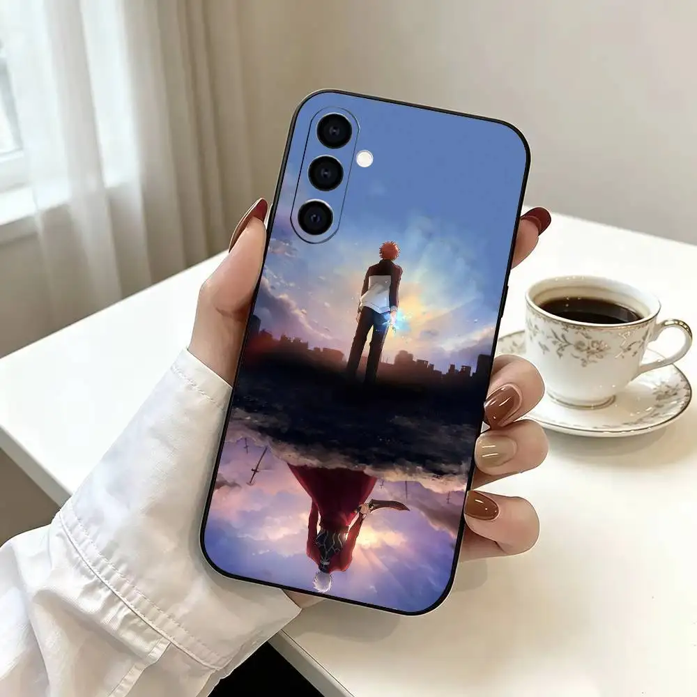 Фото Чехол для телефона Clash With Future Self Fatestay night UBW из мягкого силикона для Samsung Galaxy A73/A72/A70/A53/A52/A51 - черный №3