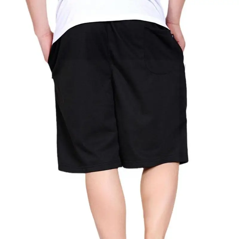 

Summer Men's Loose Casual Pants Sweat-absorbing Breathable Sports Five Shorts For Running Fitness Training Black Color E2s3