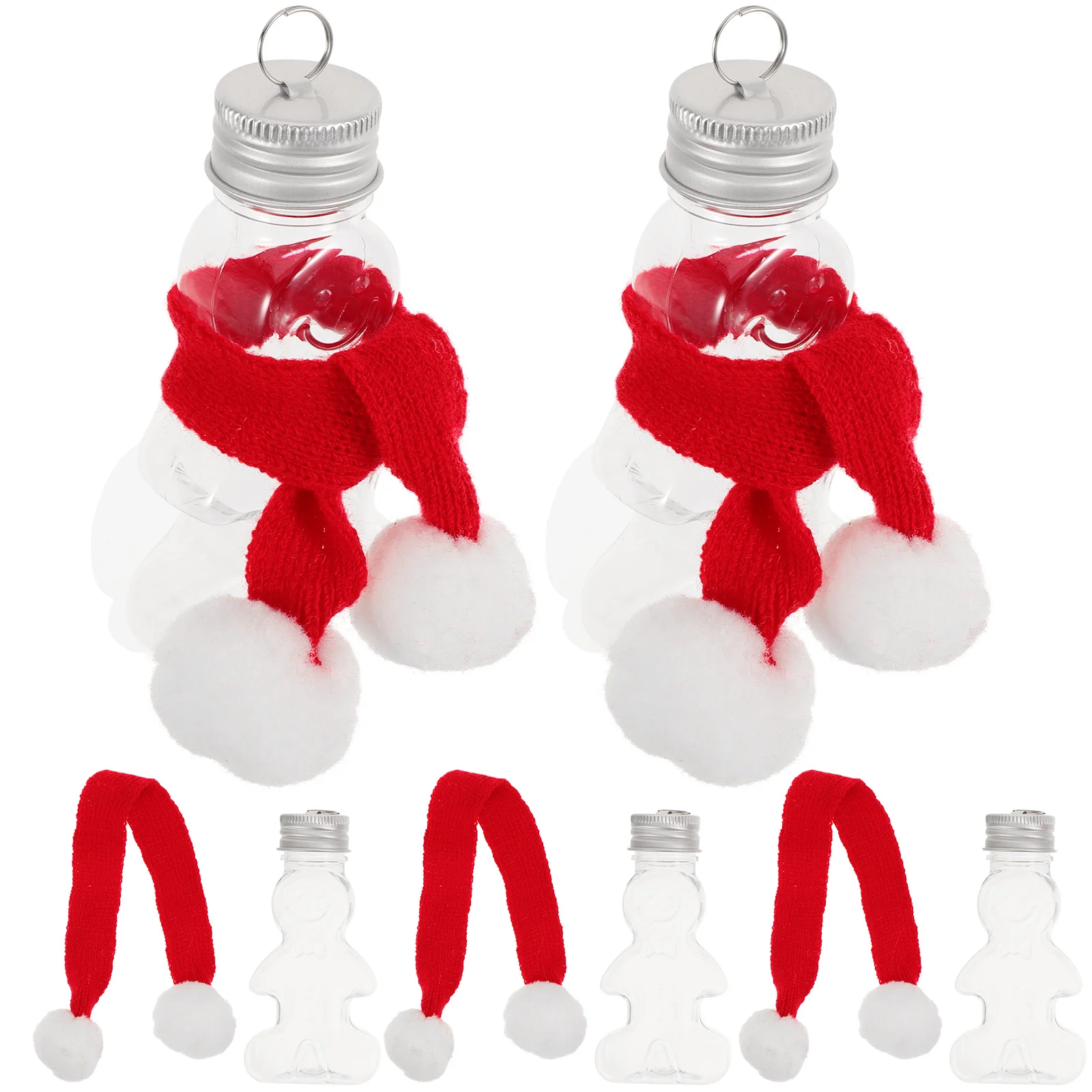 

Empty Water Bottle Containers Milk Tea Bottles Gingerbread Man Shape Sealing Juice Portable Scarves