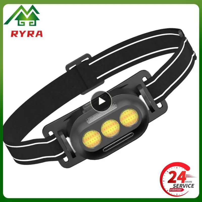 

Portable Camping Headlamp Black Working Lamp Water Proof Long Battery Life Head-mounted Work Lamp Portable Lighting Headset