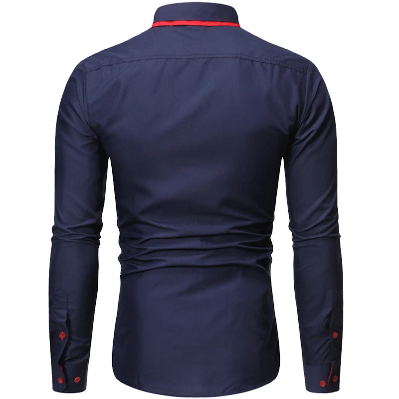 Mens Casual Button Down Shirts Dress Shirts Solid Business Shirts