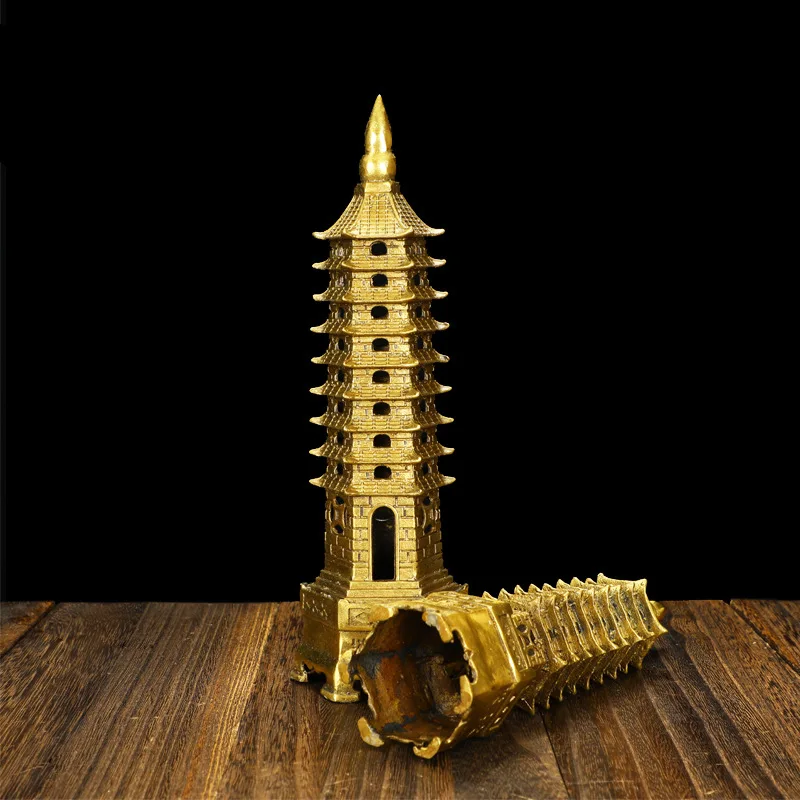9 слоев/13 слоев Feng Shui Медь 3D модель Китай Wenchang башня пагода ремесла статуя сувенир