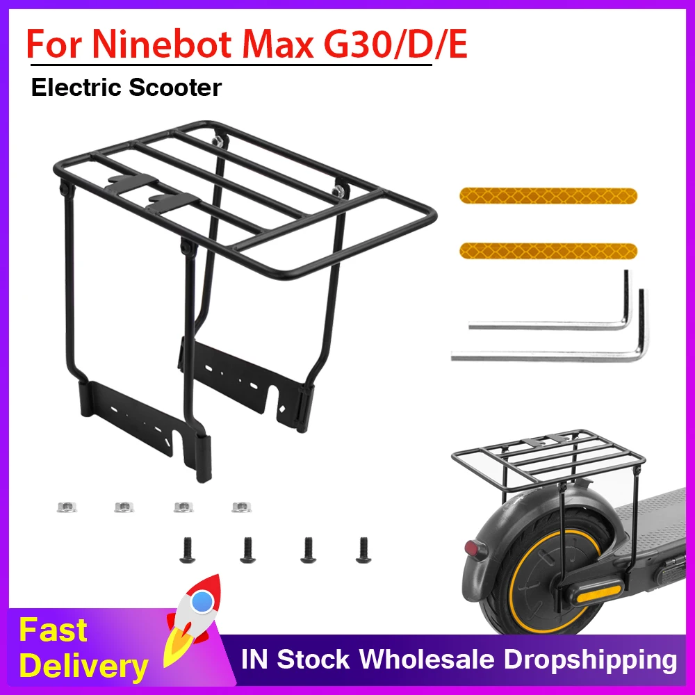 

Electric Scooter Folded Rear Rack Storage Shelf For Ninebot Max G30 G30LP/D Luggage Cargo Rack Thicken Solid Steel Carrier Rack