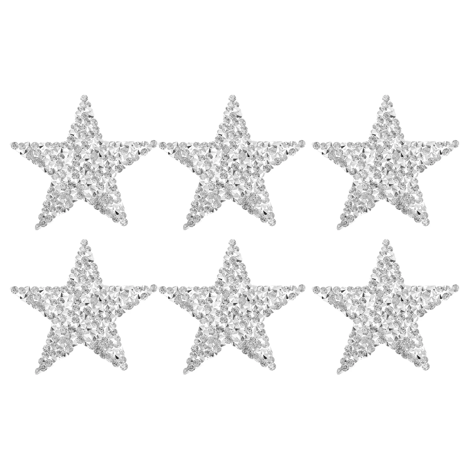 

Star Sew Patch Appliques Iron Applique Sequin Sewing Embroidered Decorative Diy Cloth Repair Badge Clothing Adhesive Silver