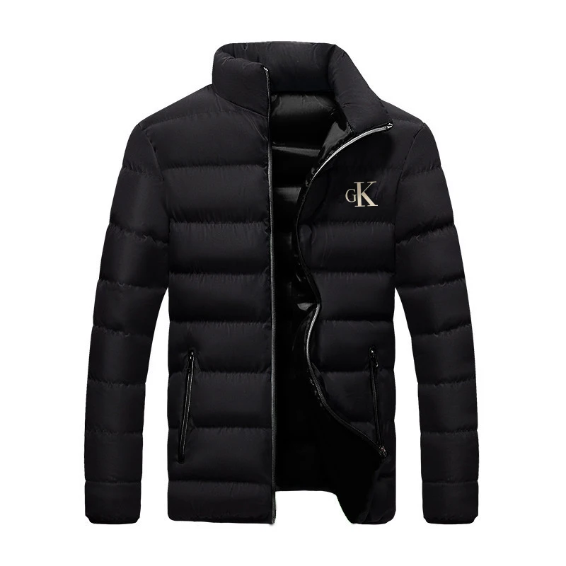 Homens jacke blusão algodão acolchoado jaqueta casual esportes outono inverno masculino gola quente grosso parkas jaqueta juvent