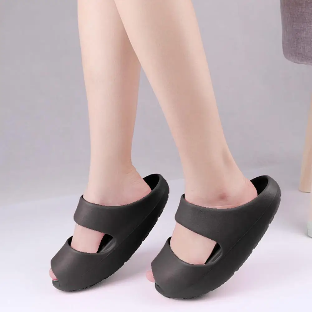 

1 Pair EVA Non-Slip Swing Slippers Wedges Sandals Sports Fitness Massage Shoes