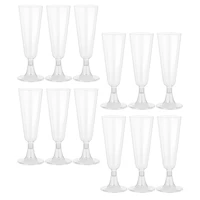 24pcs champagne flute disposable glass banquet cup plastic whiskey glasses