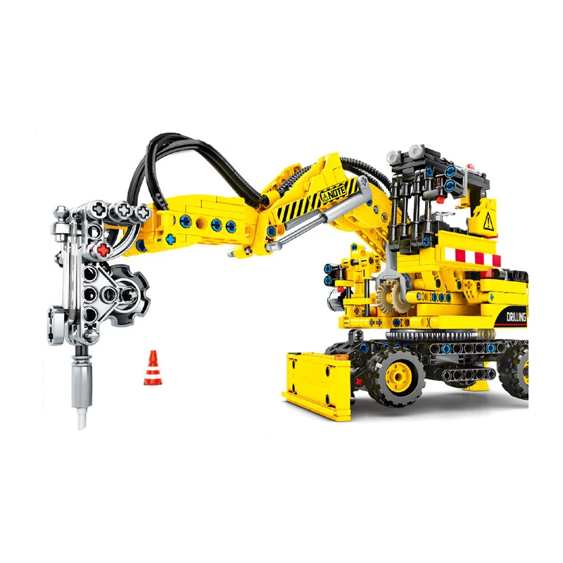 

Excavator Crane 2in1 Building Block City Engineering Vehicle Bricks Classic MOC Toys Gifts