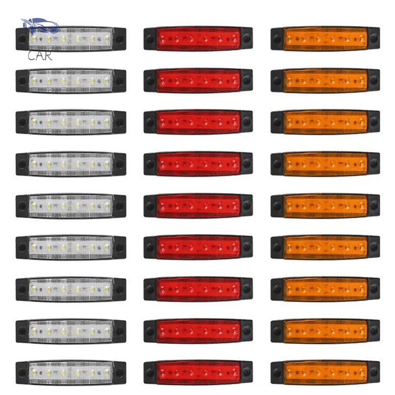 Автомобильные внешние светодиодные фонари 24 В/12 В 6 светодиодов Автобус Грузовик