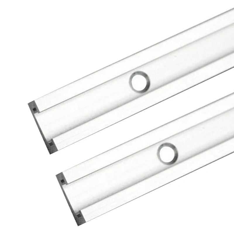 

2X Aluminium Bar Slider T-Tracks T-Slot Jig Fixture For Table Saw Gauge Rod (500Mm&400Mm)