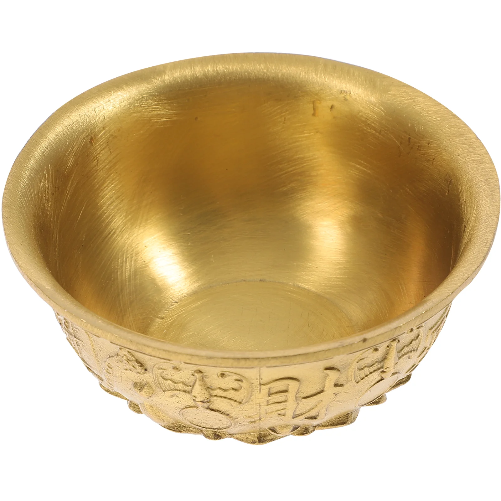 

Bowl Treasurebasin Offering Wealth Brassbowls Chinese Gold Golden Water Copper Tibetan Good Money Altar Meditation Figurine
