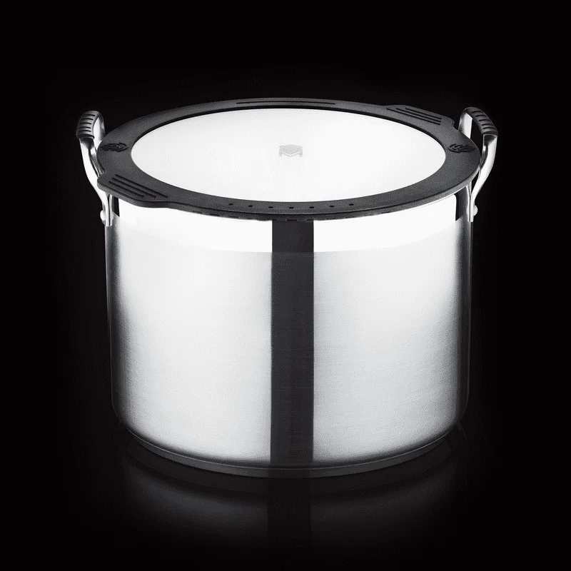 

2023 New Smart by - 13.2 Qt Nesting Stainless Steel Stock Pot with Flat Glass Lid, 13.2 Quarts, Polished Soup Pot Noodles Sauce