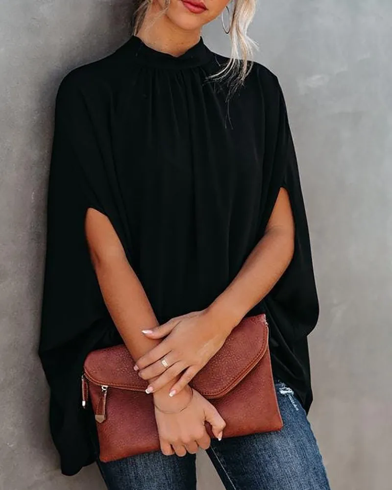 

Batwing Sleeve Cape Design Top