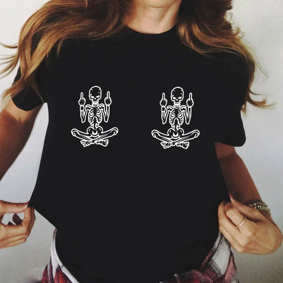 

Футболка мужская летняя с коротким рукавом и принтом черепа