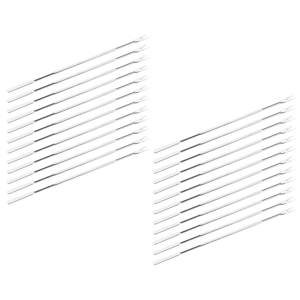 

24 Pcs Multi-function Needle Crab Fork Tool Stainless Steel Forks Tiny Kitchen Tools Debarking