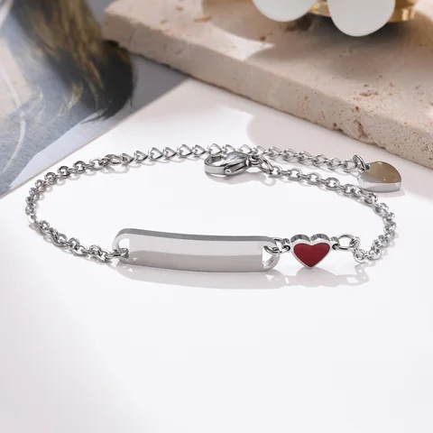 Браслет-цепочка Myfresty из нержавеющей стали с сердечком
