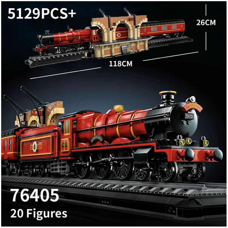 

Icons Collector's Edition 76405 118CM Hogwartsed Express Train Building Set Bricks with Minifigs Toys For Adults Gift 5129Pieces