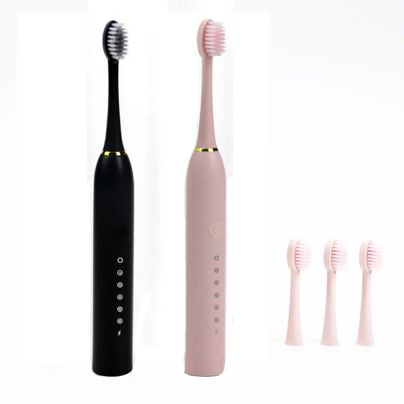 5 Modes Sonic Electric Toothbrushes for Adults Smart Timer Rechargeable Whitening Toothbrush IPX7 Waterproof 3 Brush Head