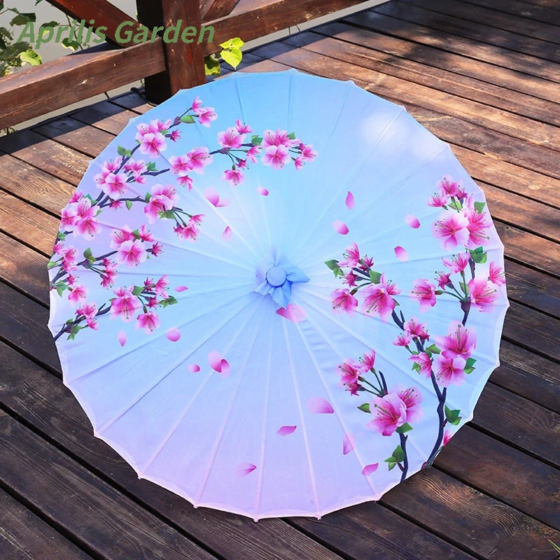 Oiled Paper Umbrella with fan Silk Umbrella paraguas parasol paraplu pederneira regenschirm parapluie enfant chinese umbrella