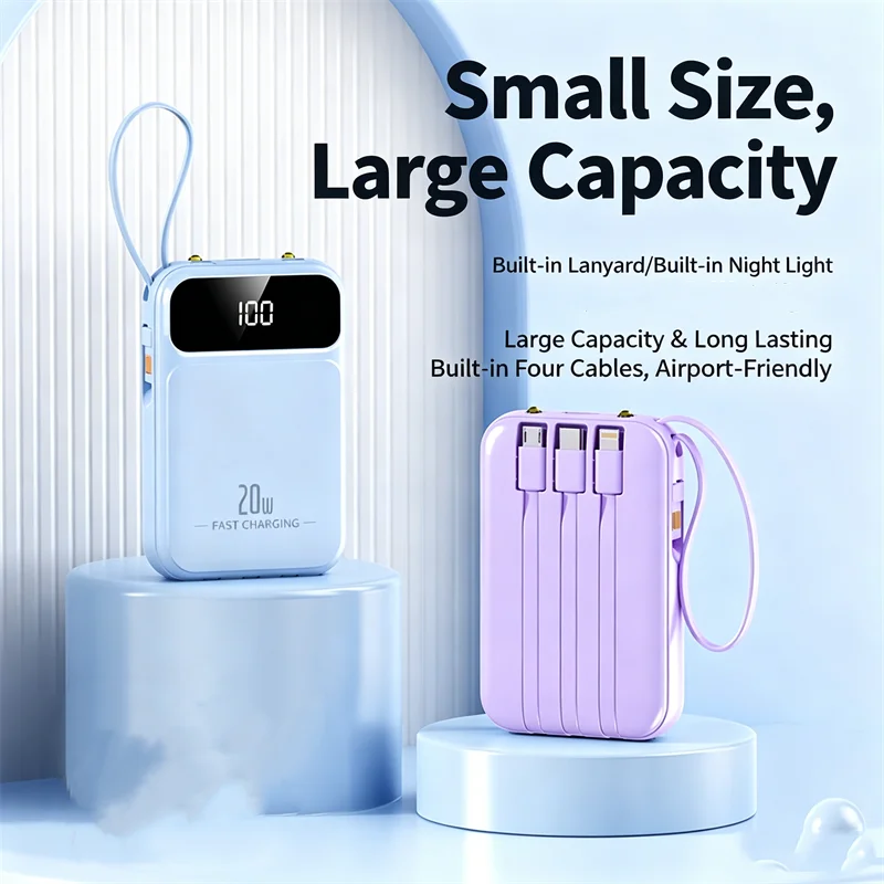 Фото Портативный внешний аккумулятор 20000 мАч с быстрой зарядкой, Powerbank CCC для iPhone, Xiaomi, Huawei, Samsung №4