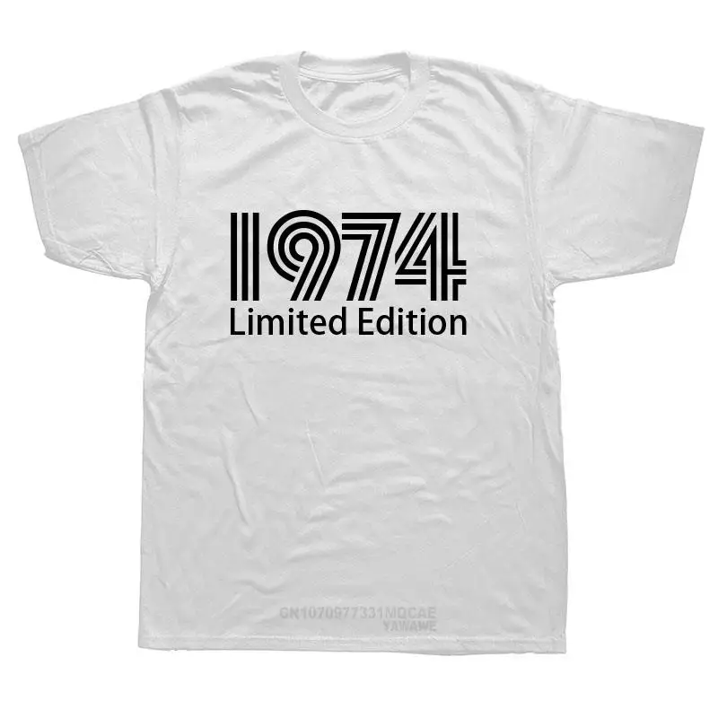 49-я 1974 ограниченная серия забавная футболка с рисунком на день рождения мужские