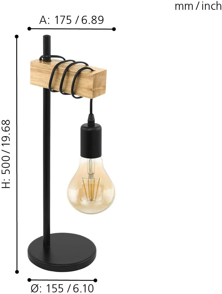 Креативная деревянная настольная лампа в стиле ретро промышленная прикроватная