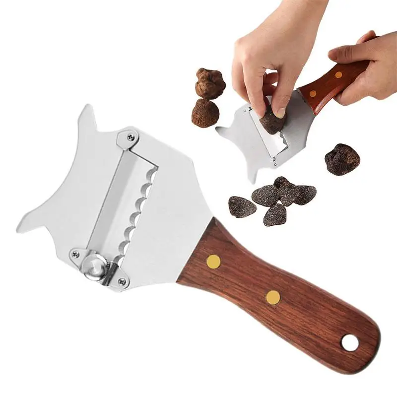 Wavy Mouth Shaver Stainless Steel Slicer Non Slip Machine Washable Kitchen Gadgets Small Cutters With Wood Handle