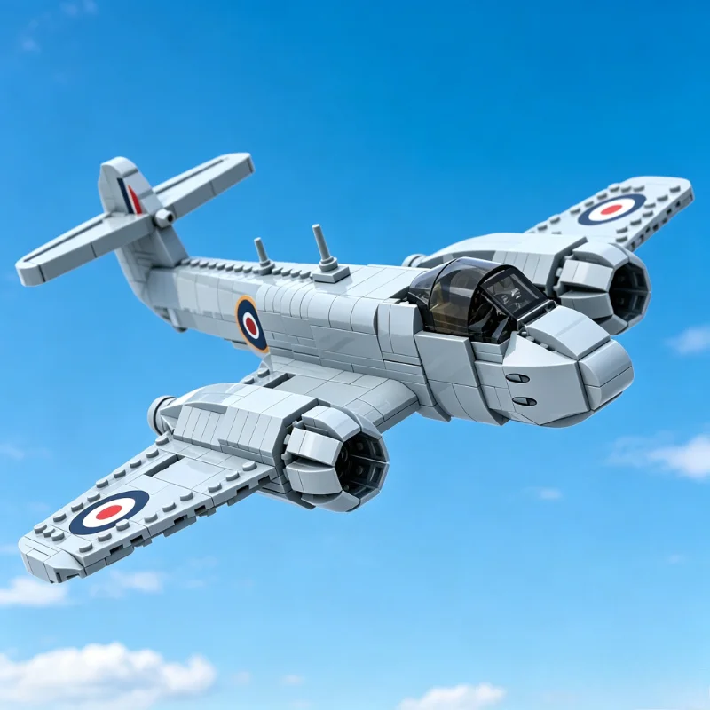 Фото 831 деталь, масштаб 1:35, модель военного реактивного самолета Gloster Meteor F Mk.4, конструктор, развивающая игрушка-головоломка, подарок №5