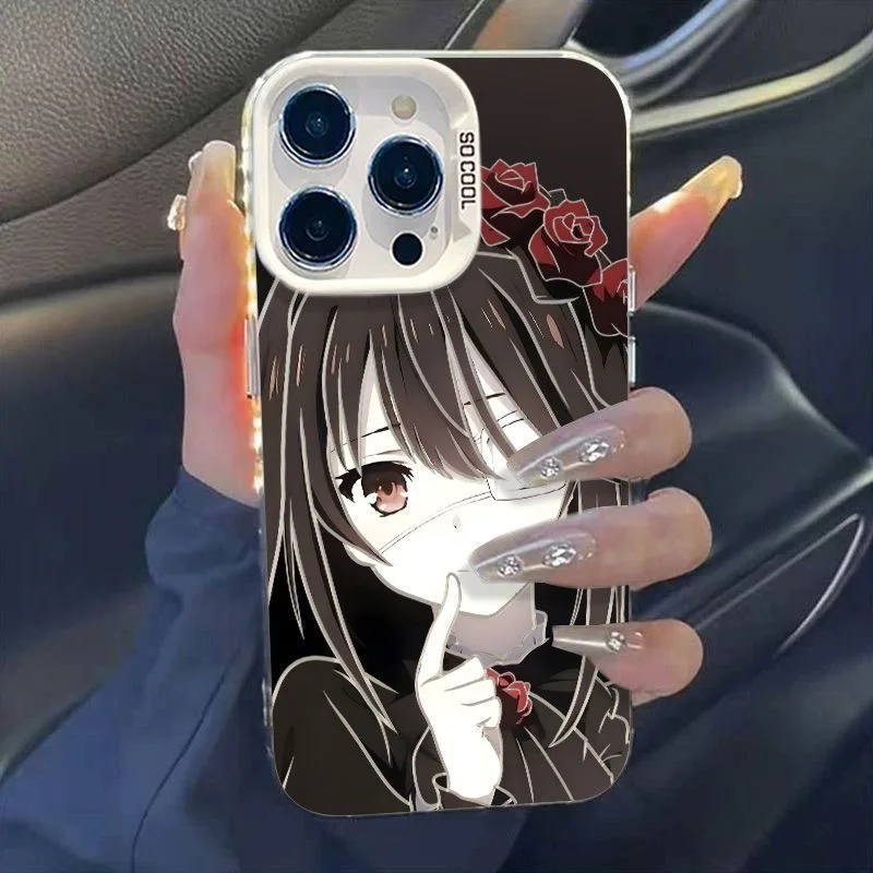 Мягкий защитный чехол Tokisaki Kurumi с японским аниме для iPhone 16, 15, 13, 12, 11, 14 Pro Max XS XR 7, 8, 16 Plus X, роскошный жесткий чехол (art.: 3920cfcd5131b) - 3920cfcd5131b