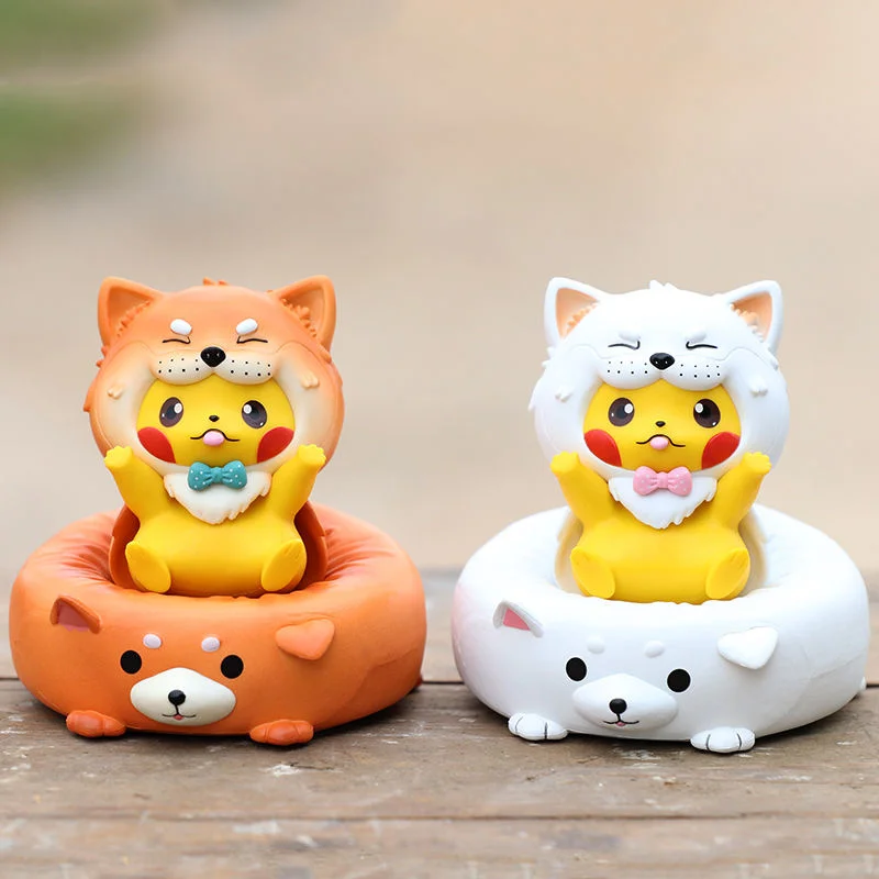 

Аниме Фигурка покемона, Пикачу Сиба-ину, автомобиль, украшения для ароматерапии, кавайное украшение для комнаты, подарок на день рождения, и...