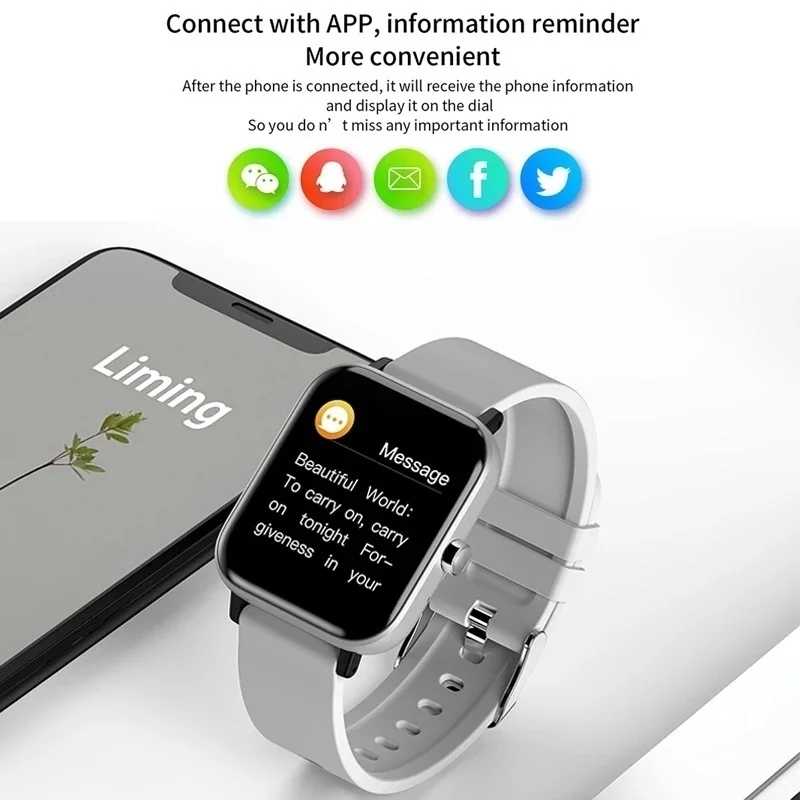 Фото Смарт-часы XIAOMI с Bluetooth, фитнес-браслет, мониторинг здоровья, мужские и женские спортивные водонепроницаемые Смарт-часы с пульсометром, распр... №5