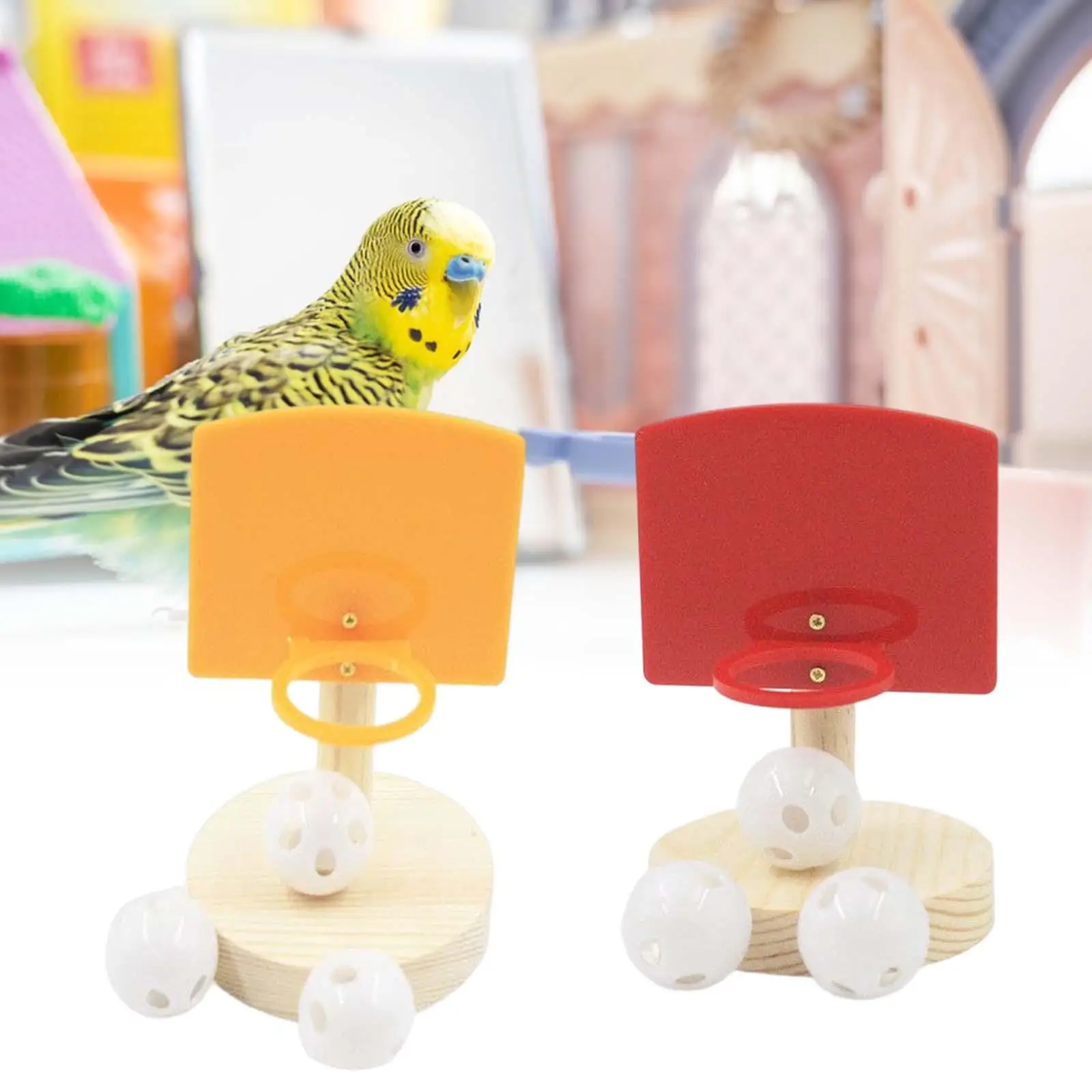 

Веселая птица, искусственная игрушка для тренировок, попугай, умные игрушки, аксессуар для животных, деревянные жевательные мячи для птиц