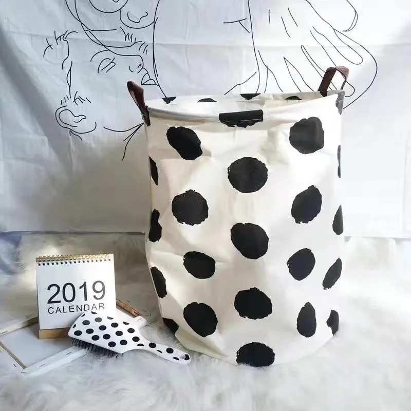 

Скандинавские современные черно-белые точки, для спальни, для макияжа, для настольного хранения, Штабелируемый органайзер, для ванной, грязные Сумки для белья, коробка для салфеток