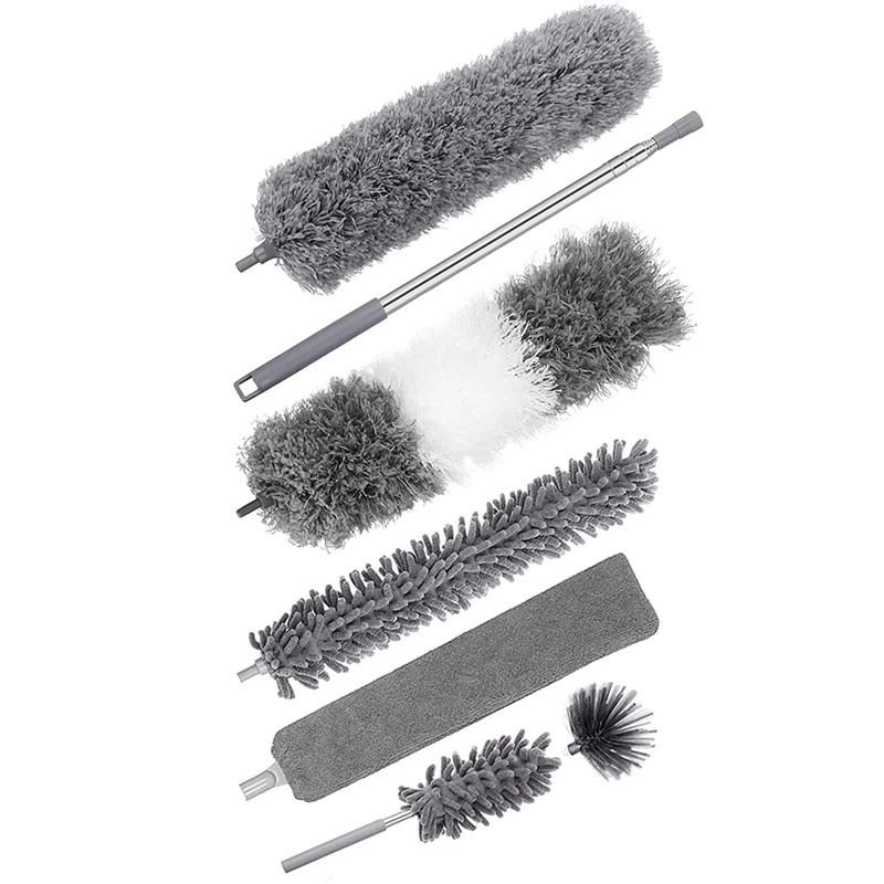 

Hot Sale Microfibre Extendable Feather Duster Kit, Dusting Cloth,Washable And Dusting Mop For Home, Effortlessly Removes Dust