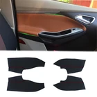 Для Ford Focus 2014, 2015, 2016, 2017, 2018, кожа из микрофибры, внутренняя дверная ручка, подлокотник, панель, наклейка, отделка