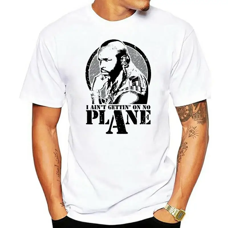 

Футболка для взрослых A TEAM BA BARACUS I AIN GETTIN ON NO PLANE