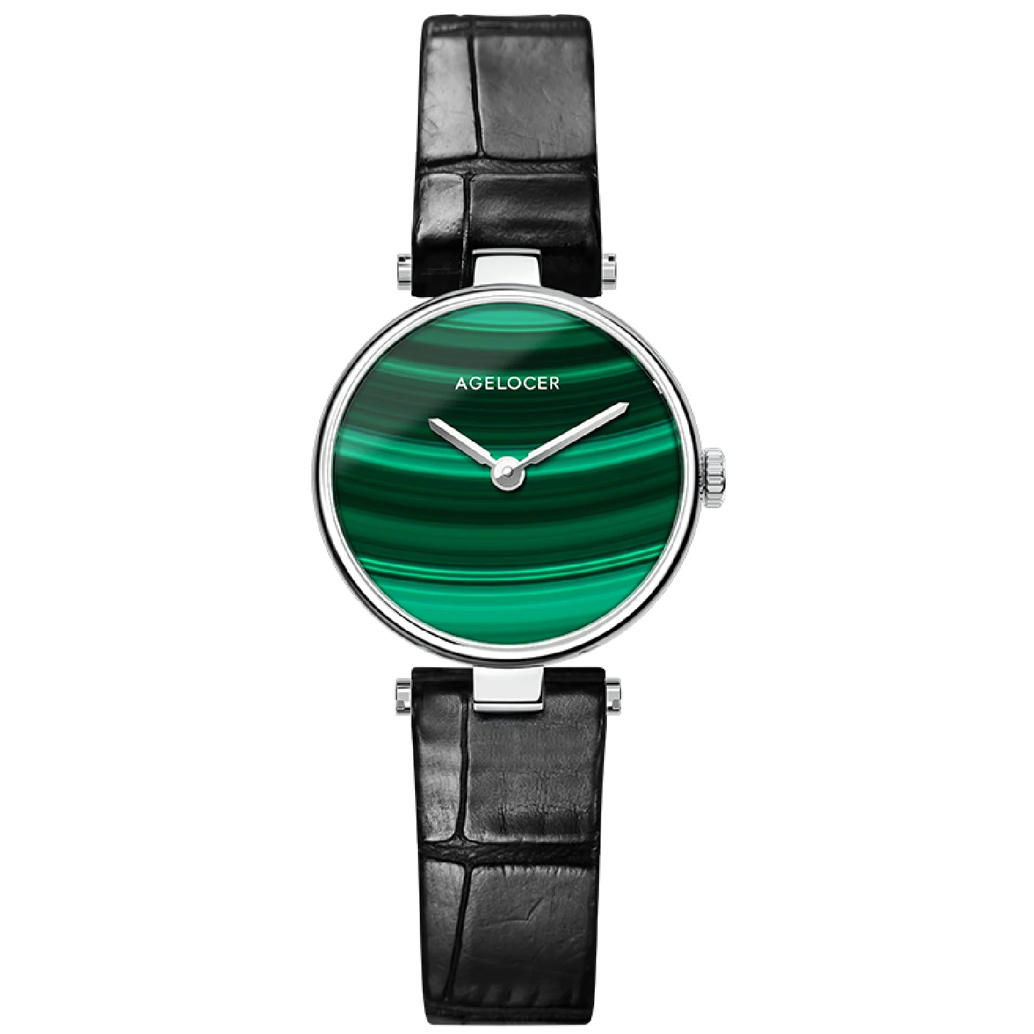 

AGELOCER Malachite Women Watches Waterproof 316L Steel Leather Watch Sapphire Ladies Watch New Original Brand Watch for Girl