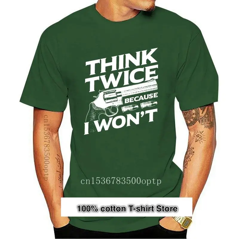 

Camiseta de manga corta para hombre, prenda de vestir, nueva, Think two Because I Want, 2021