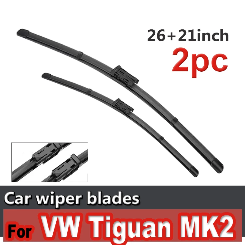 

Wiper LHD Front Wiper Blades For VW Tiguan MK2 2017 2018 2019 2020 Windshield Windscreen Front Window 26"+21"