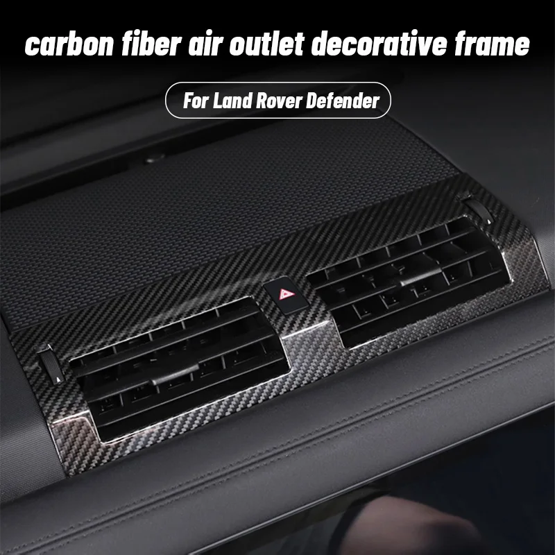 

Подходит для Land Rover Defender, центральный пульт управления, рамка воздуховыпускного отверстия, карбоновая приборная панель, декоративная рама
