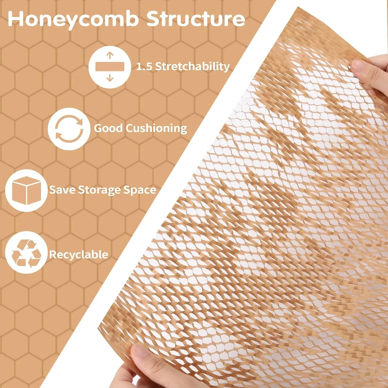 Hans Коричневая сотовая бумага для подарка рукоделия транспортной упаковки