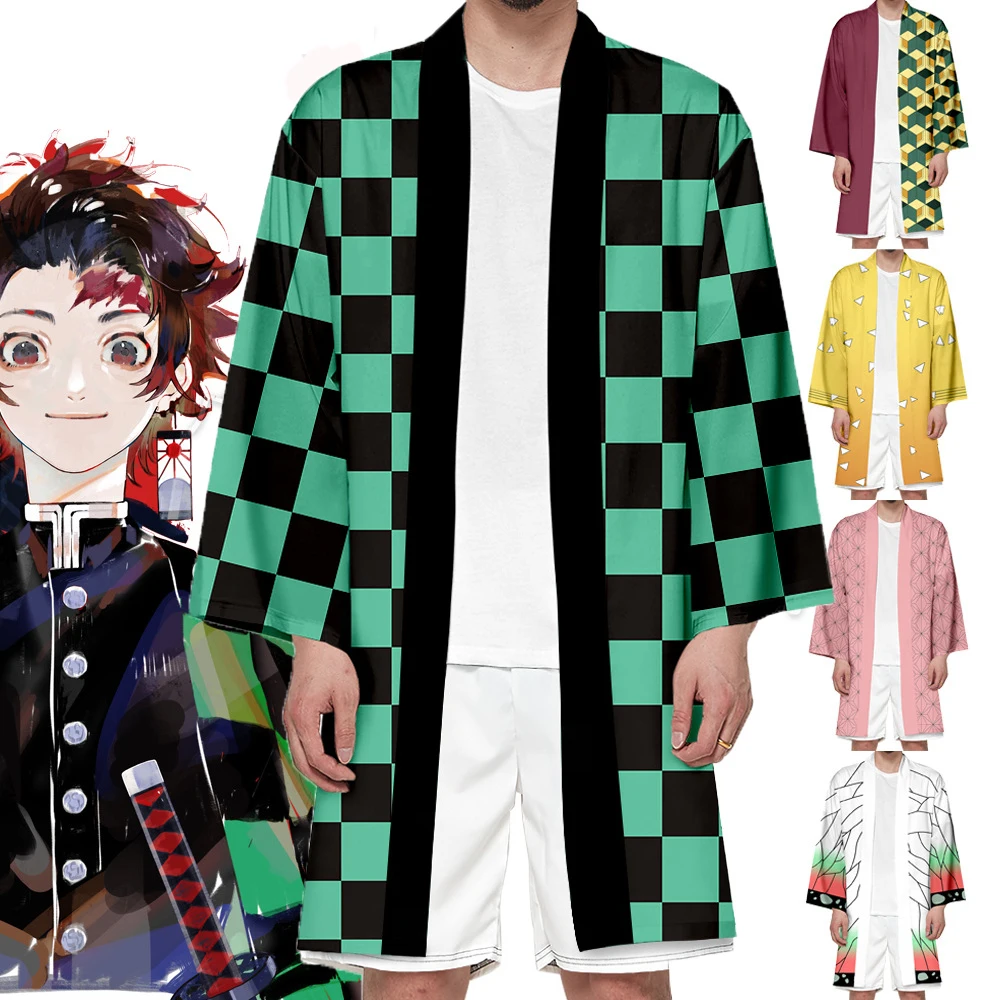 Anime Demon Slayer Kimetsu No Yaiba Tanjiro Kamado Cosplay Costume ...