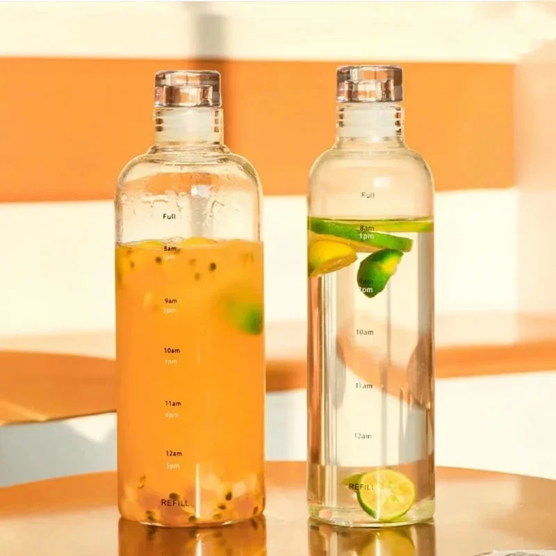 Спортивная Бутылка Для Воды Со Шкалой Времени Портативная Пластиковая Банка