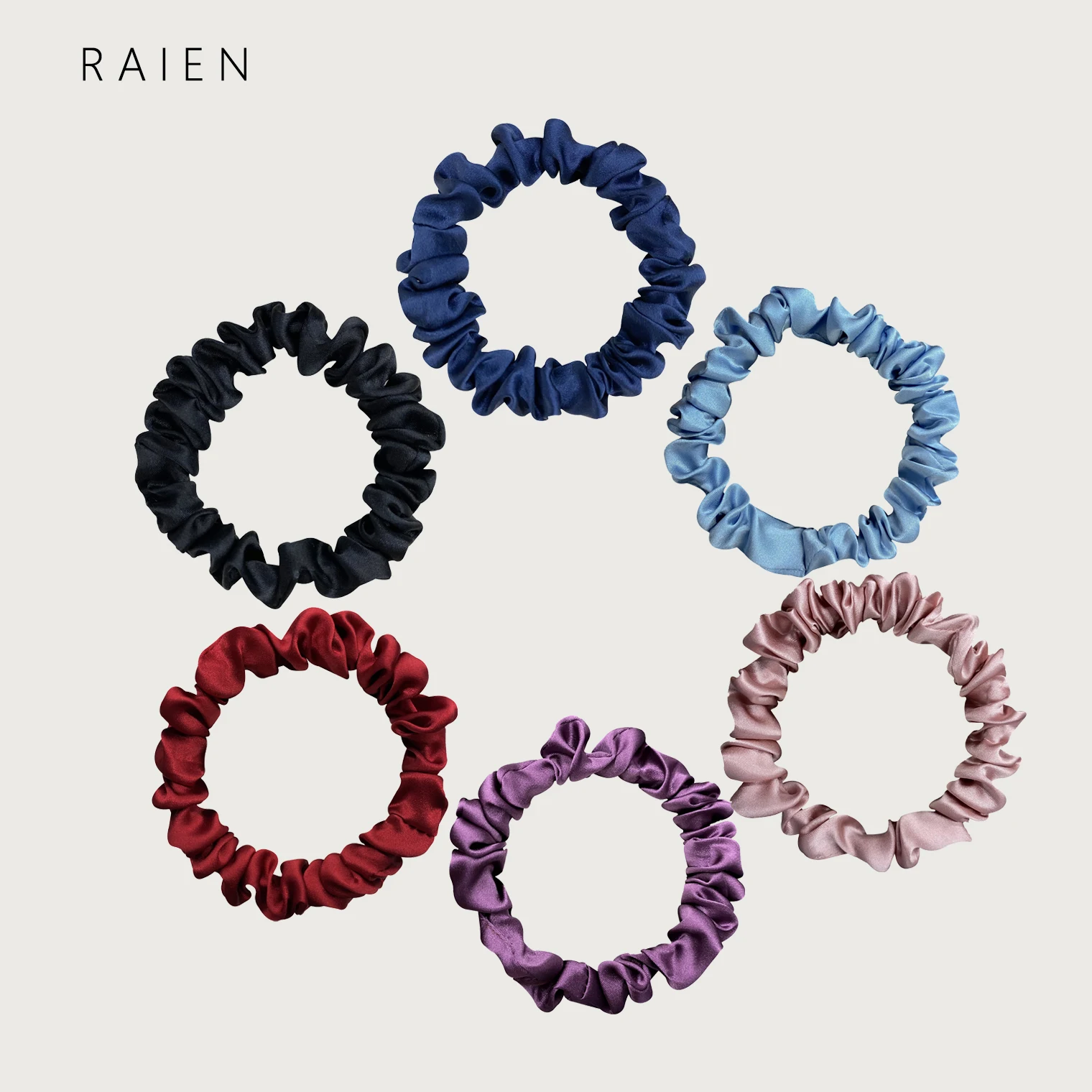 

100% Pure Mulberry Silk Ties Scrunchies Rubber Band Hair Tie Ropes Bands Skinny for Women Girls Elastics Ponytail Holder 1.5CM