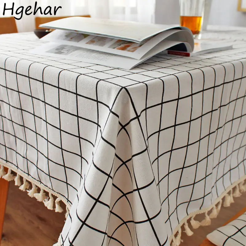 

Linen Table Cloth Tassel Rectangular Tablecloth Coffee for Living Room Home Decorative Party Wedding Table Cover Mat Nordic Ins