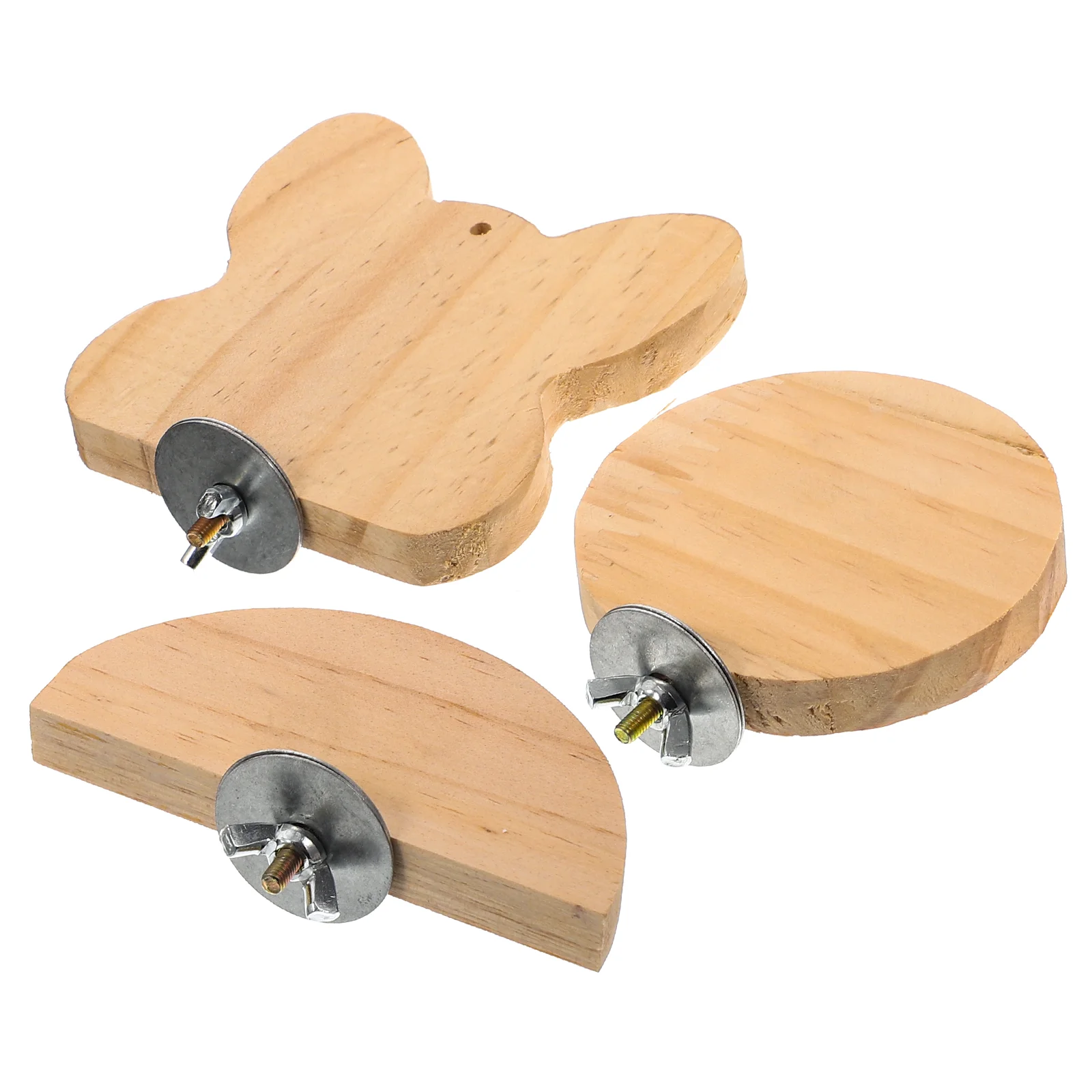 

Platform Hamster Cage Parrot Stand Standing Perch Board Bird Toy Wooden Accessories Playing Jumping Use Multi Pet Guinea
