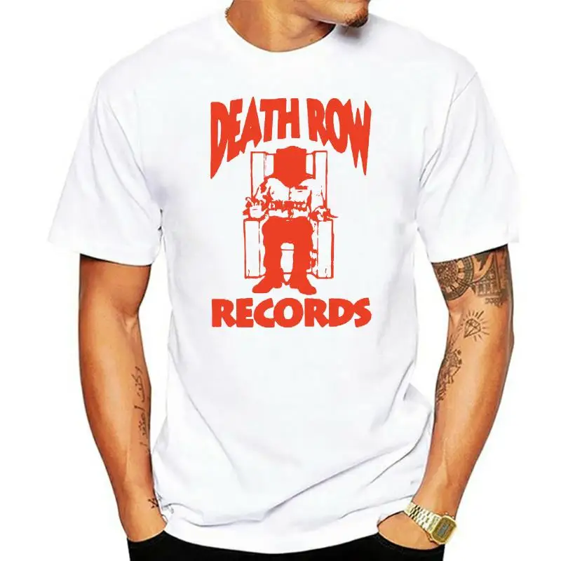 

Футболка Мужская/женская с надписью «Death Row», модная винтажная тенниска с красным логотипом в стиле хип-хоп, 2Pac All Eyez On Me